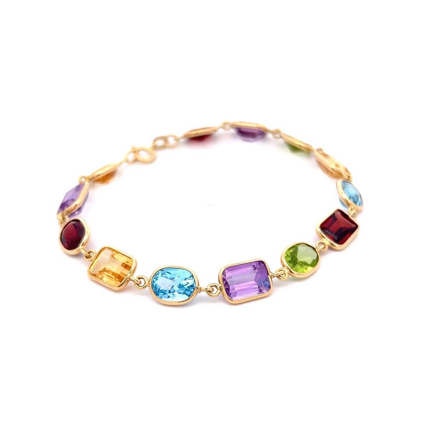 Multi-Gemstone Bracelet in 18k Yellow Gold