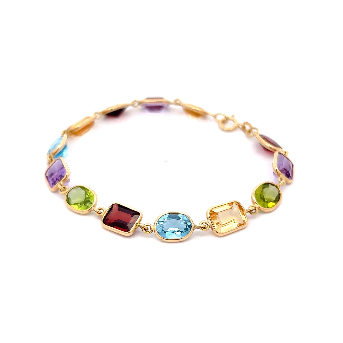 Multi-Gemstone Bracelet in 18k Yellow Gold