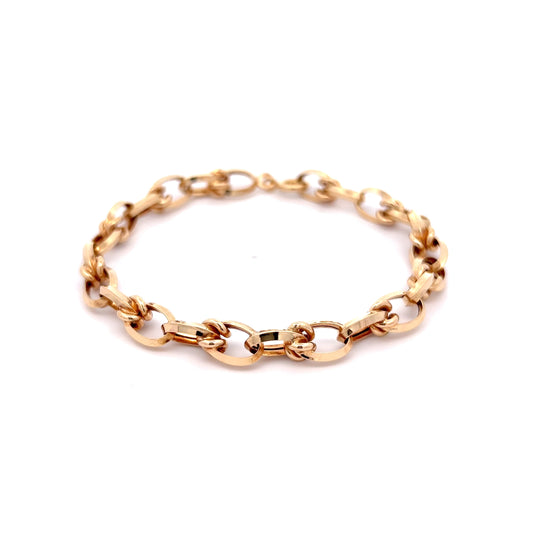 Chain Link Charm Bracelet in 18k Yellow Gold