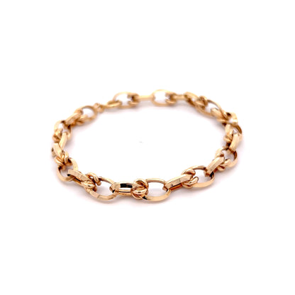 Chain Link Charm Bracelet in 18k Yellow Gold