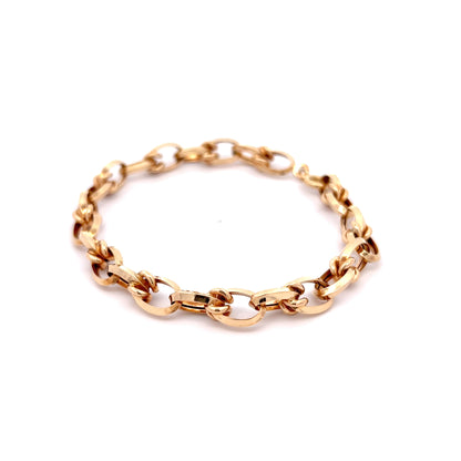 Chain Link Charm Bracelet in 18k Yellow Gold