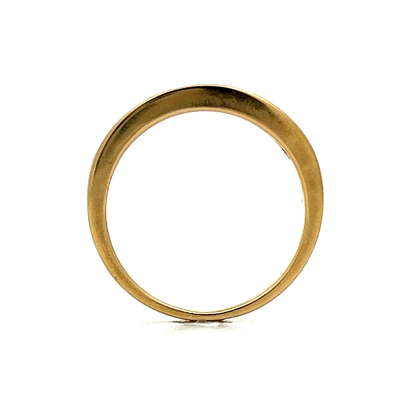 .53 Square Cut Emerald Wedding Band in 14k Yellow Gold