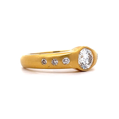 .65 Bezel Set Diamond Engagement Ring in 18k Yellow Gold