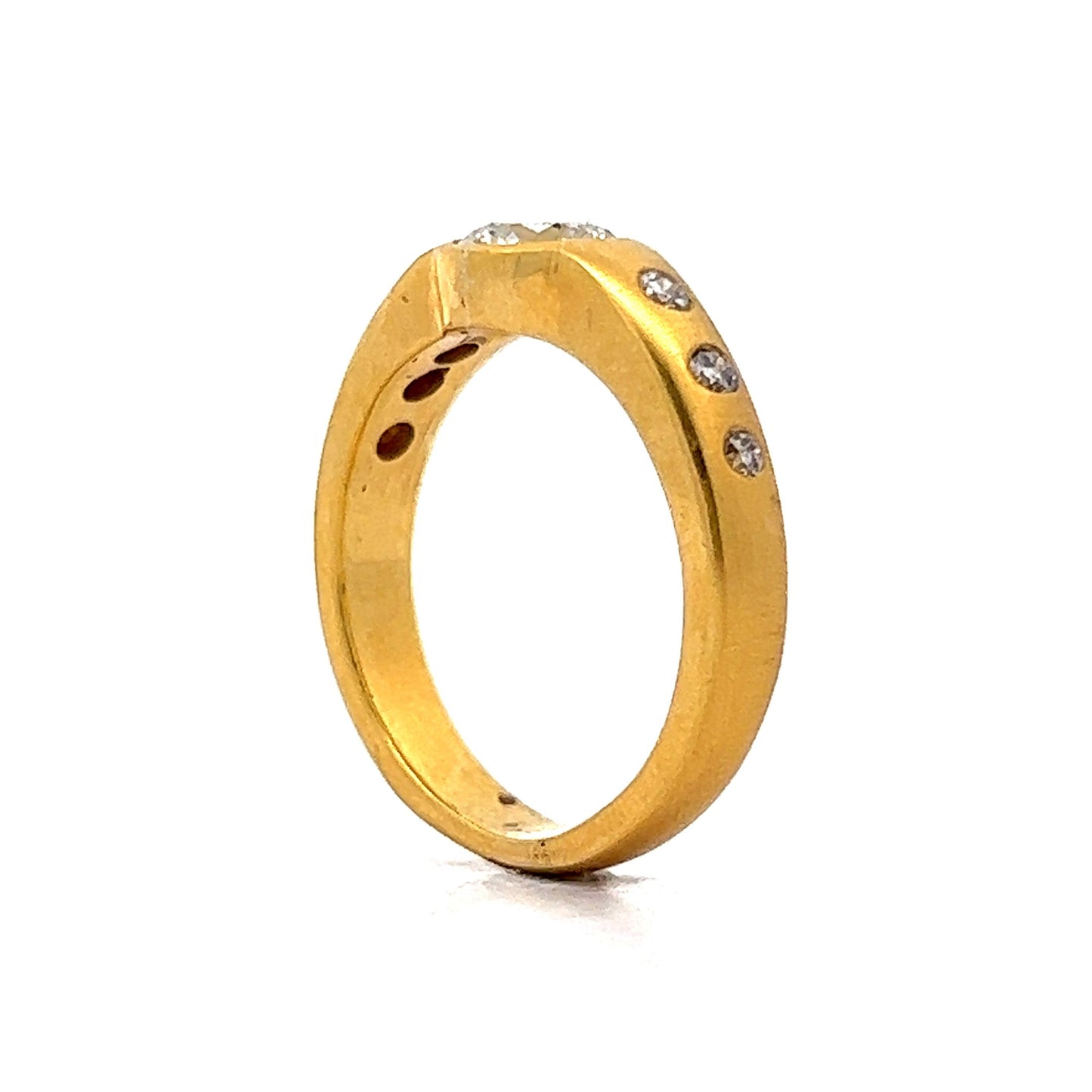 .65 Bezel Set Diamond Engagement Ring in 18k Yellow Gold