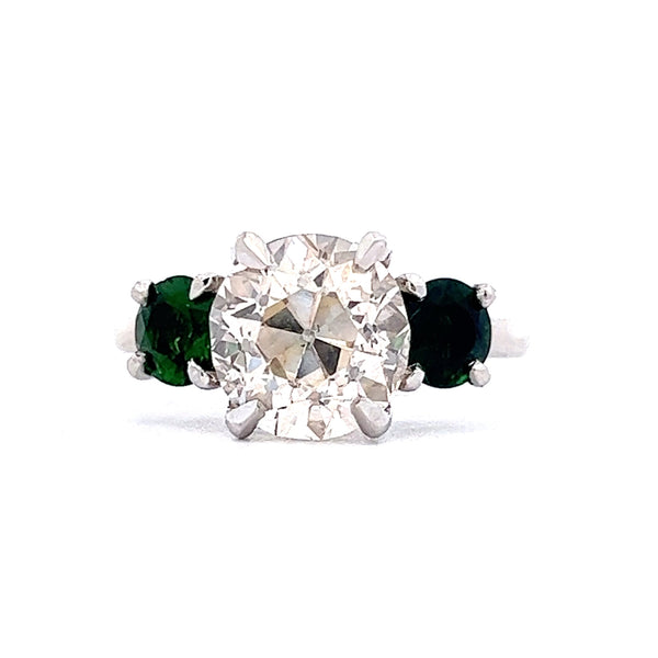 Old Euro Engagement Ring Platinum