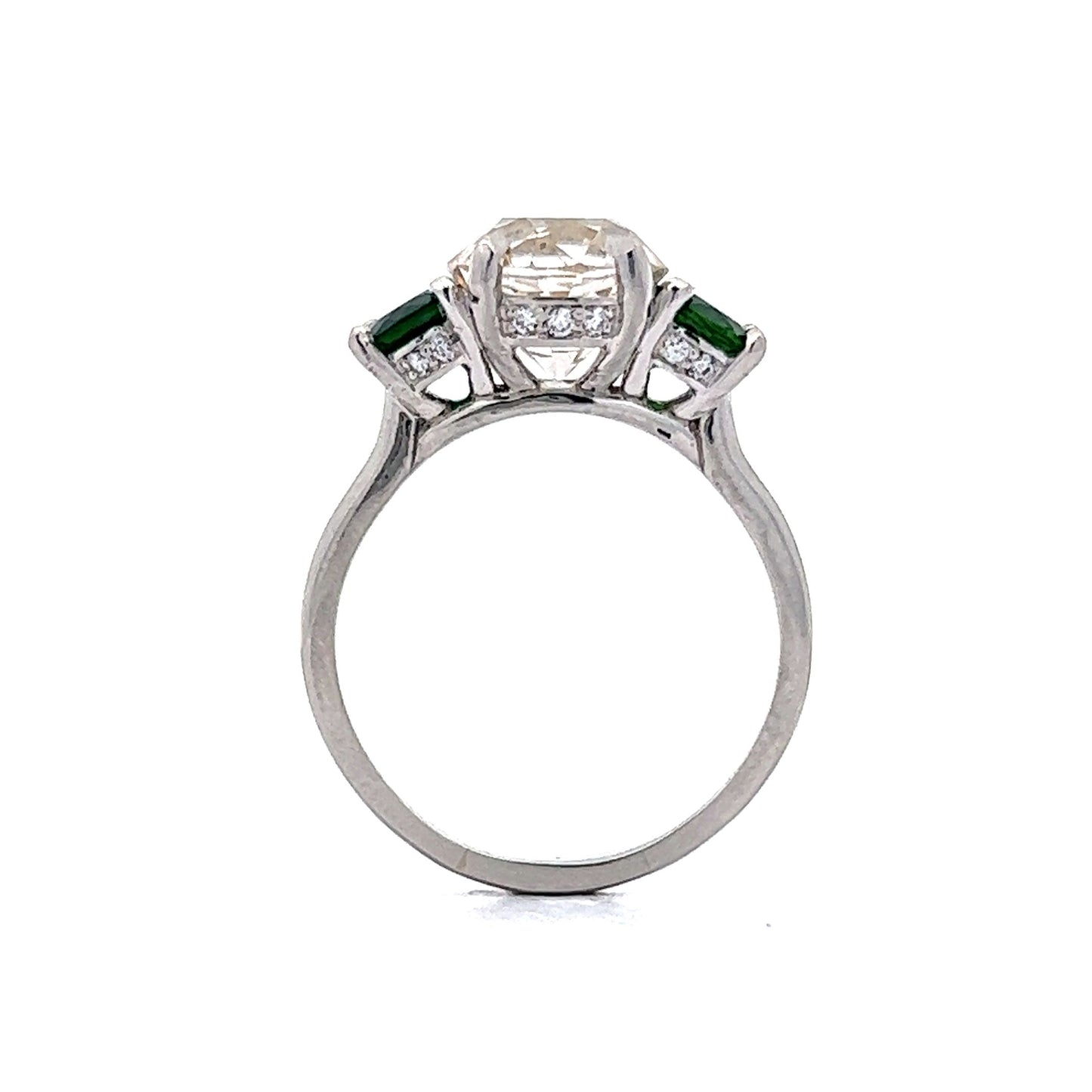 2.85 Old Euro Engagement Ring in Platinum