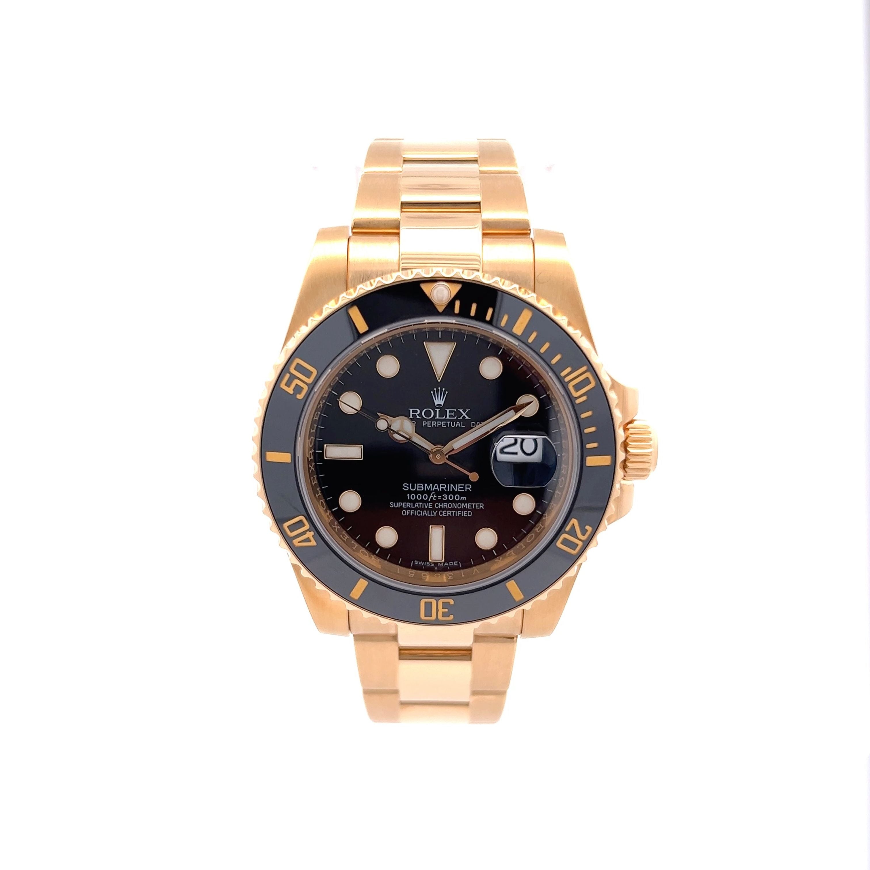 Absolut rysten burst Rolex Submariner Date 18K Yellow Gold Black Dial Bezel 116618N - Filigree  Jewelers