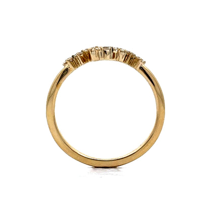 .29 Diamond Cluster Stacking Ring in 14k Yellow Gold