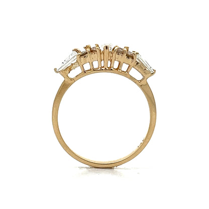 Baguette Diamond Stacking Cluster Ring in Yellow Gold