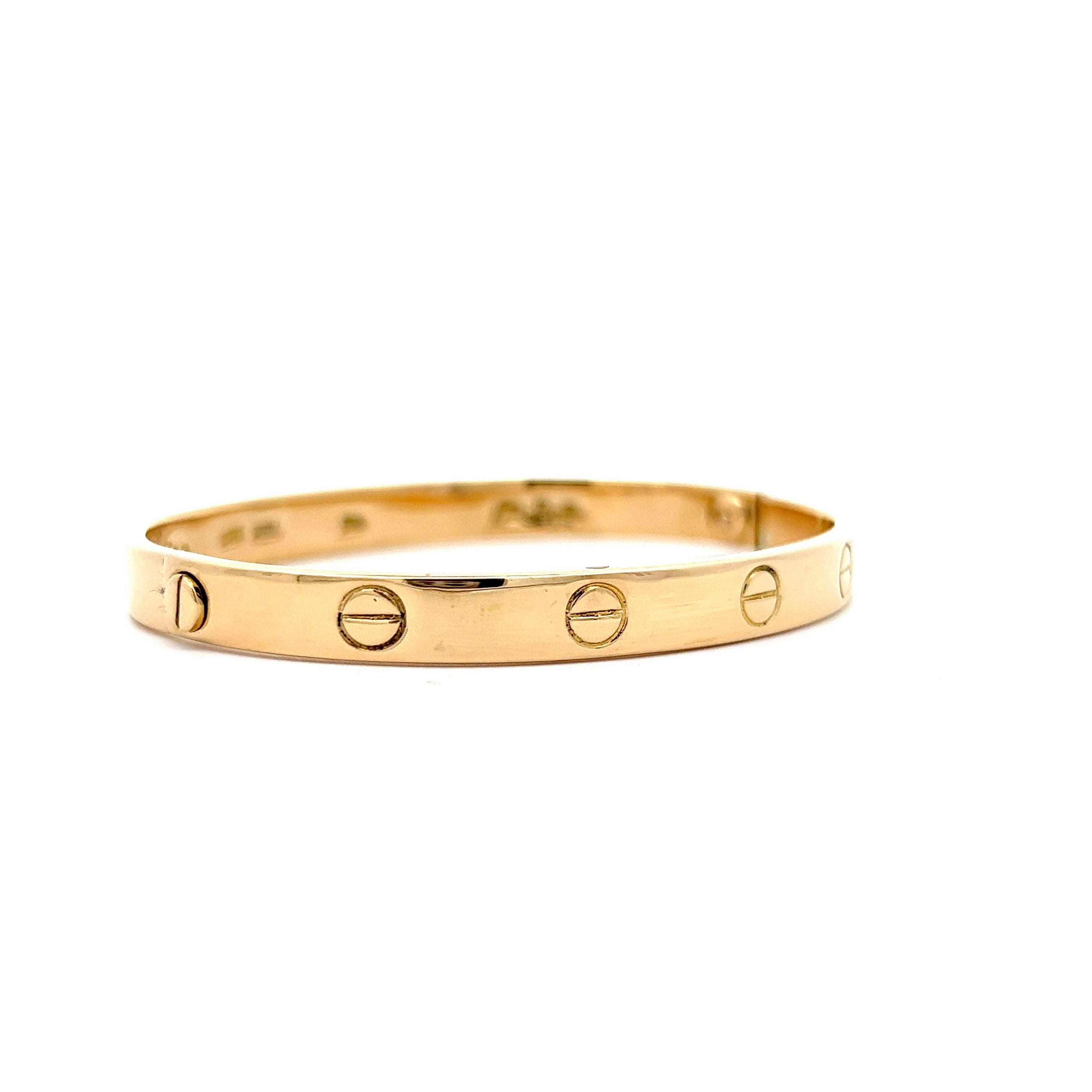 CRB6077017 - Brushed LOVE bracelet - Yellow gold, brushed finish - Cartier