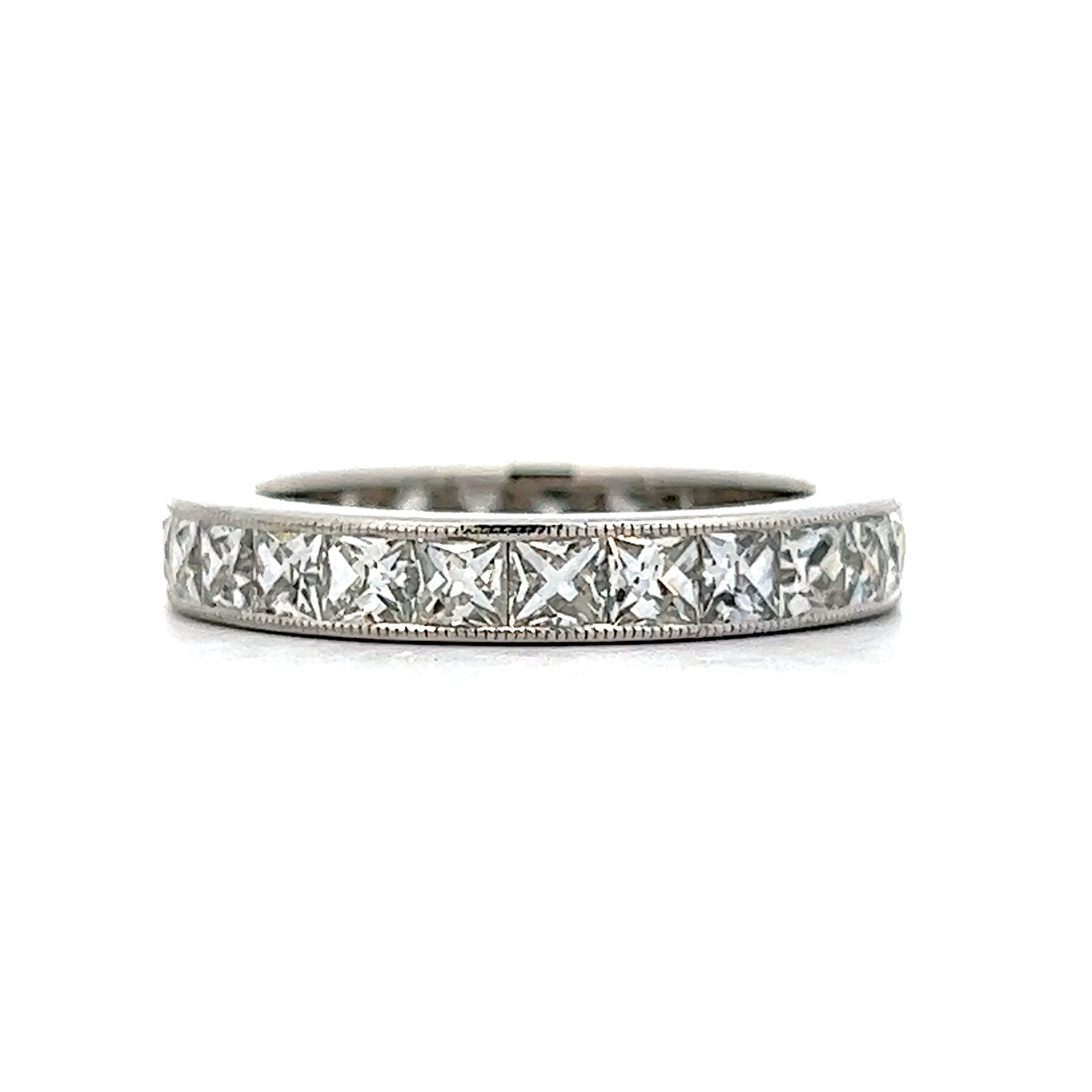 French cut diamond 2024 eternity band