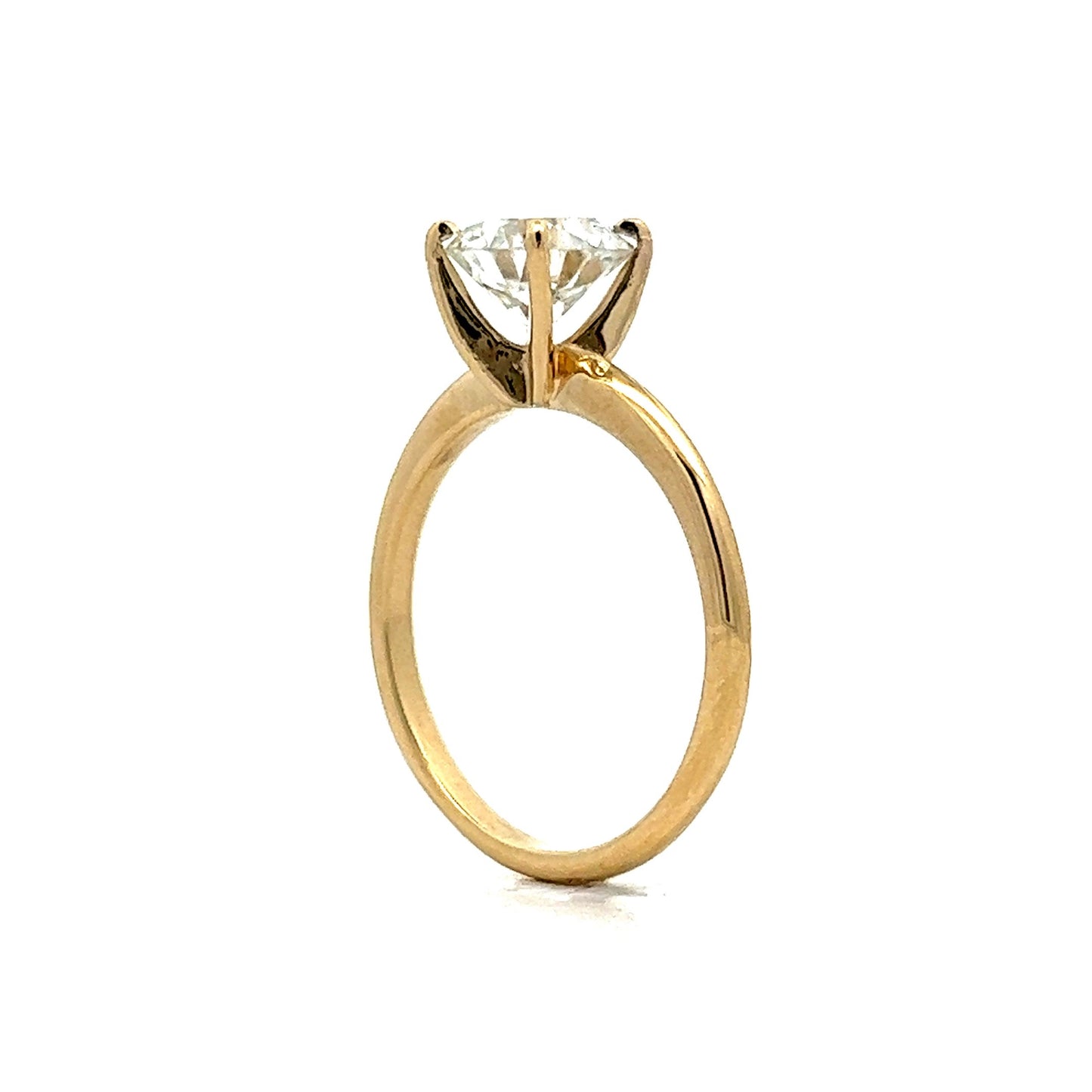 1.59 Transitional Diamond Solitaire Engagement Ring in Yellow Gold