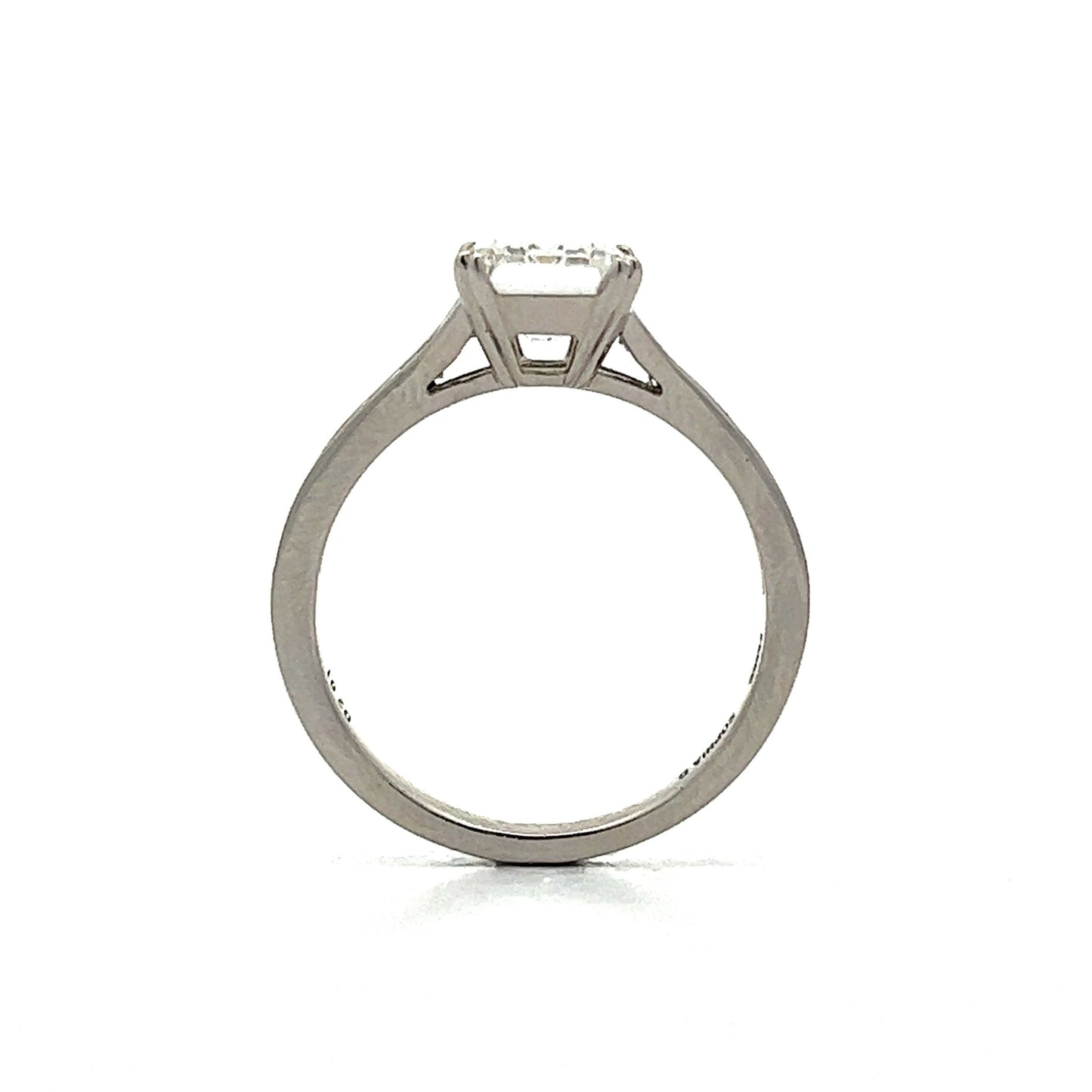 2 Carat Emerald Cut Diamond Engagement Ring in Platinum