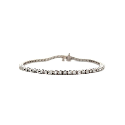 2.50 Round Brilliant Diamond Tennis Bracelet in 14k White Gold