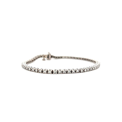 2.50 Round Brilliant Diamond Tennis Bracelet in 14k White Gold