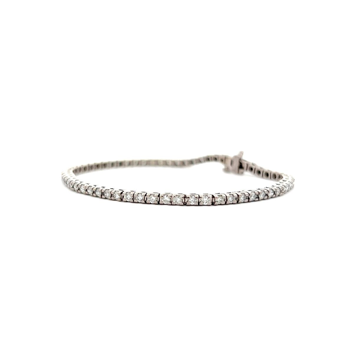 2.50 Round Brilliant Diamond Tennis Bracelet in 14k White Gold