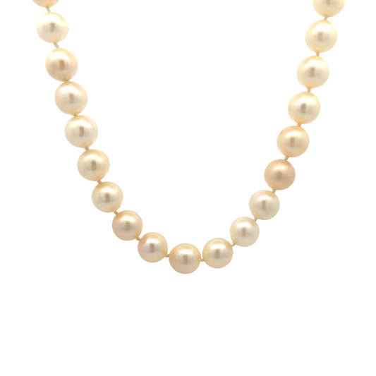 18 Inch Pearl Necklace Strand in 14k Yellow Gold