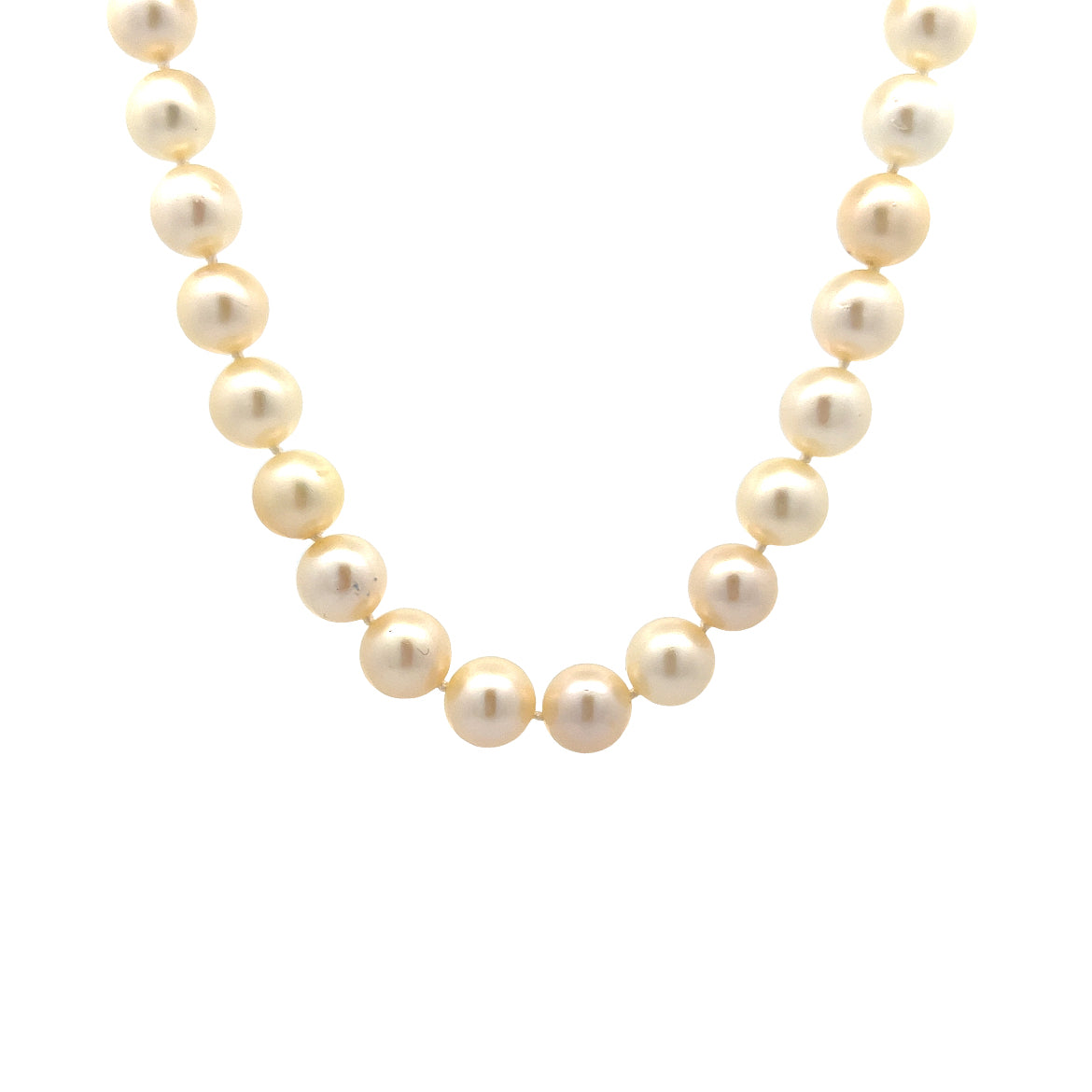 Natural Pearl Bead Necklace in 14k Yellow Gold