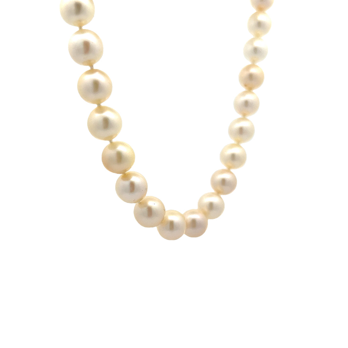 Natural Pearl Bead Necklace in 14k Yellow Gold