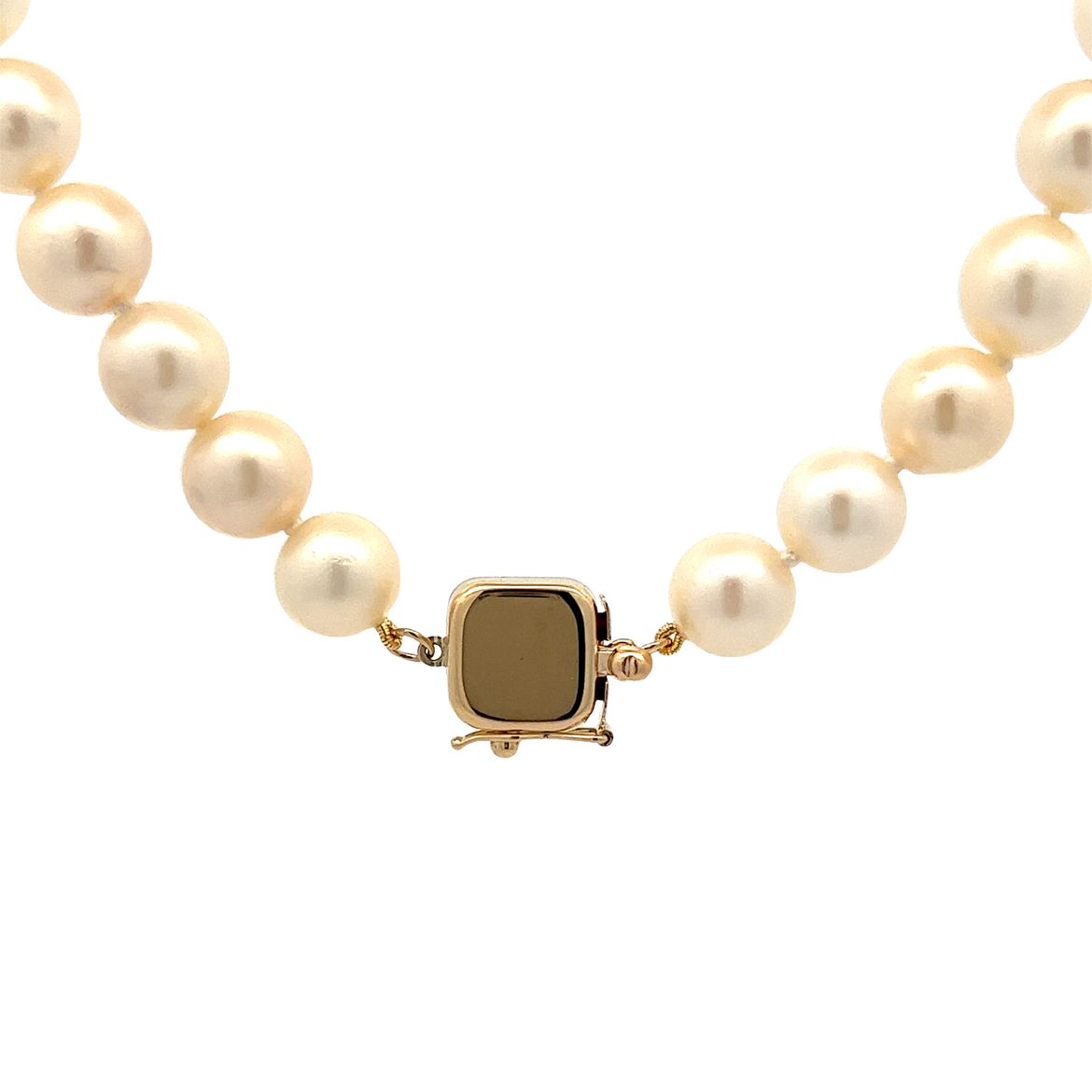 Natural Pearl Bead Necklace in 14k Yellow Gold