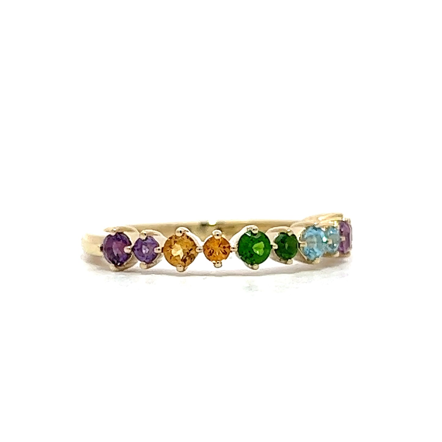 Multi-Gemstone Stacking Ring in 14k Yellow Gold