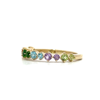 Multi-Gemstone Stacking Ring in 14k Yellow Gold