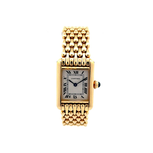 Cartier Tank Louis Teardrop Watch Bracelet in 18k Yellow Gold