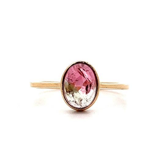 1.40 Cabochon Tourmaline in 14k Yellow Gold