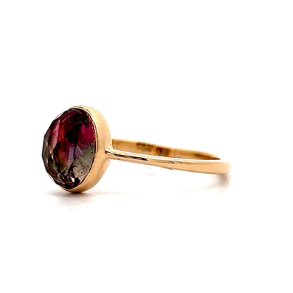 1.40 Cabochon Tourmaline in 14k Yellow Gold