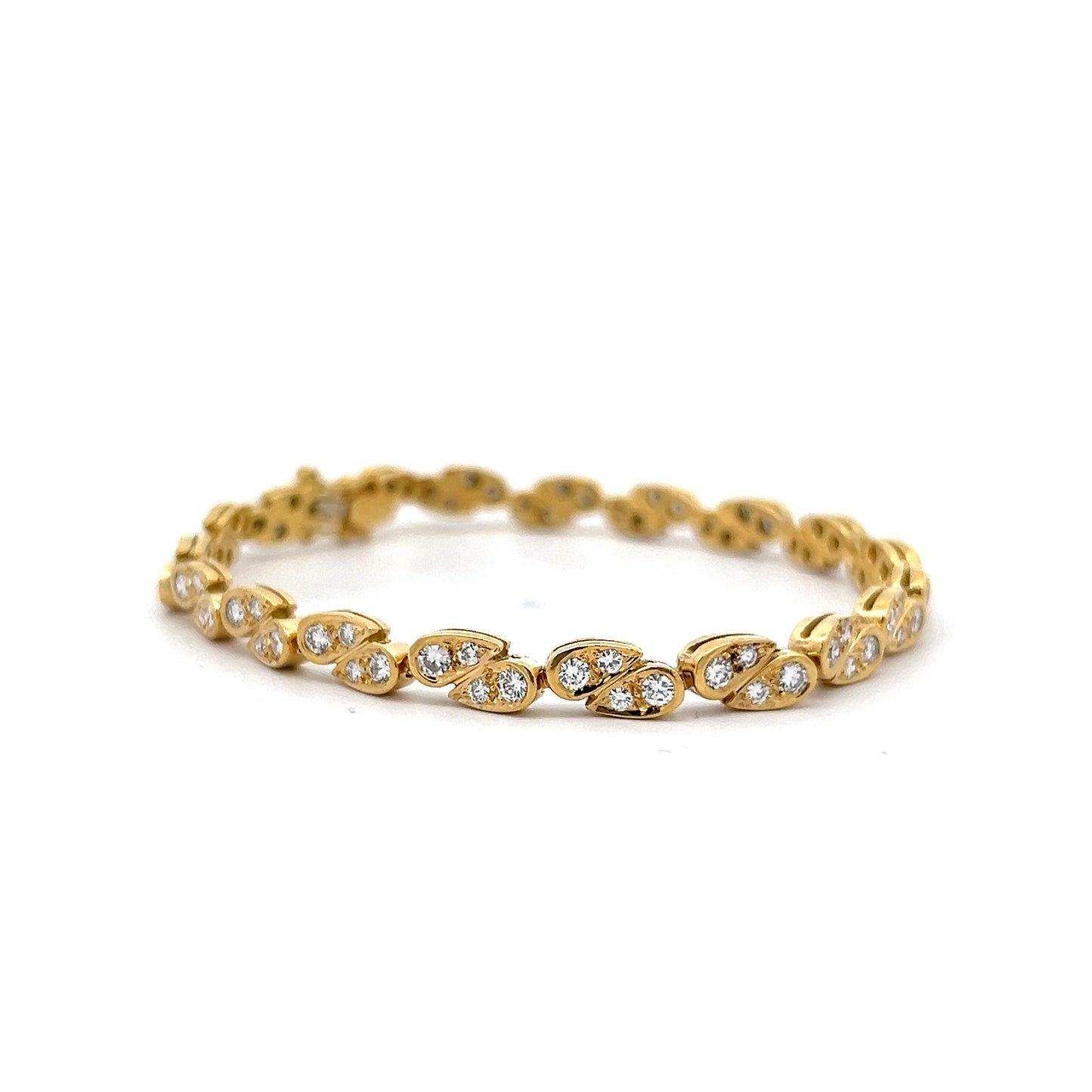 1.14 Round Brilliant Diamond Bracelet in 14k Yellow Gold