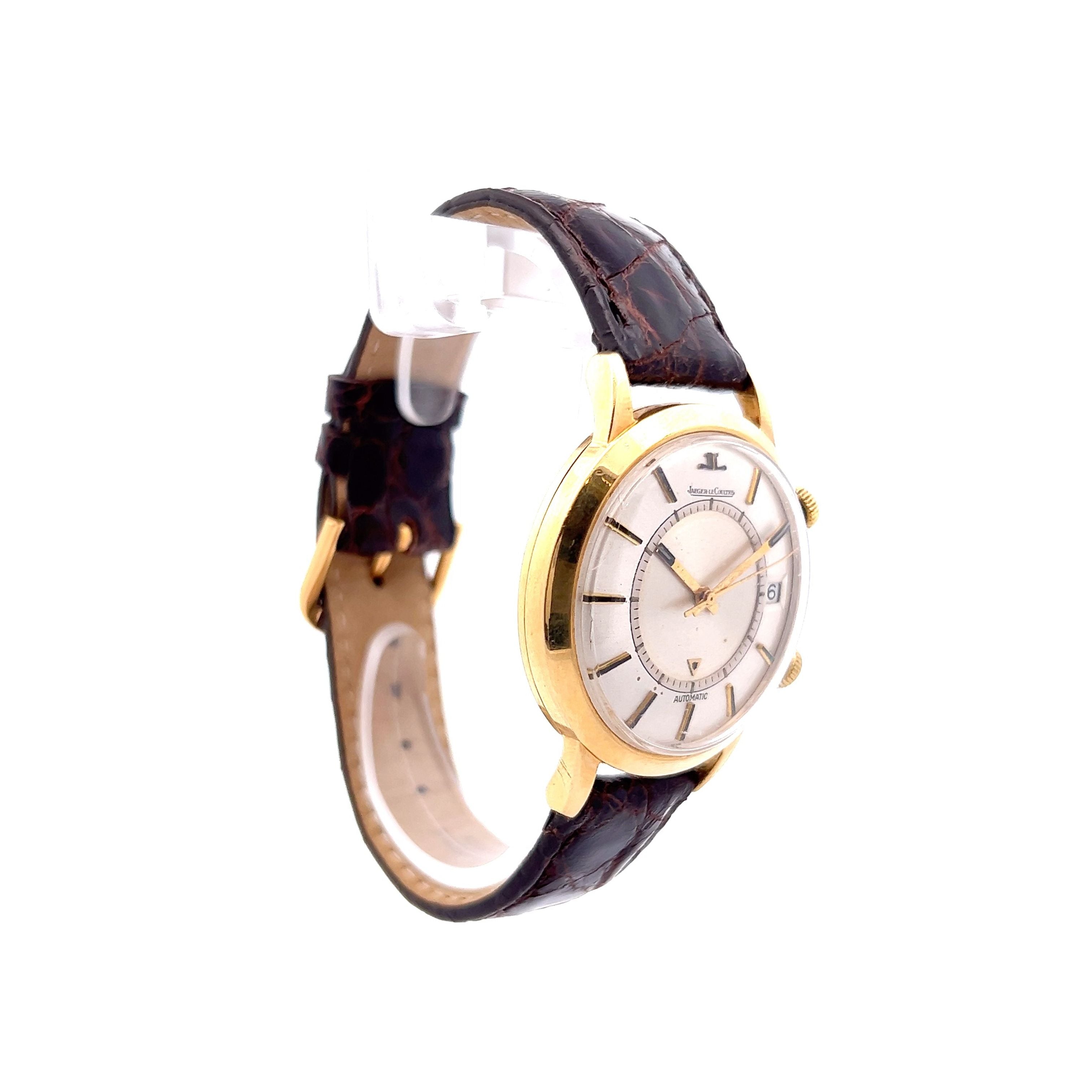 Jaeger Le Coultre Memovox 18K Yellow Gold Alarm Watch 1960 s