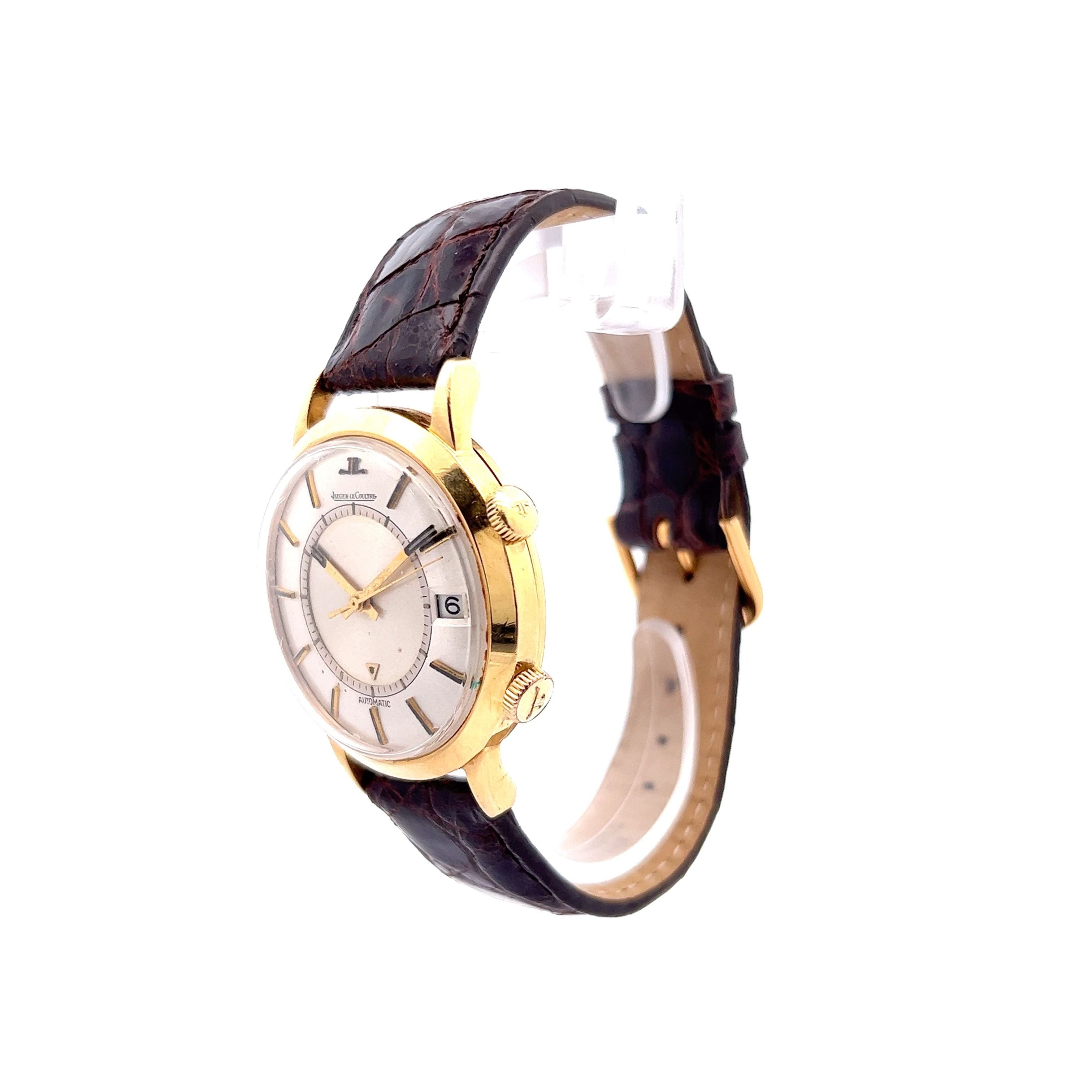 Jaeger Le Coultre Memovox 18K Yellow Gold Alarm Watch 1960 s