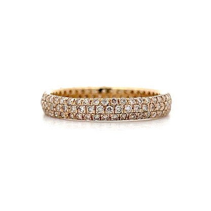 Eternity Pave Diamond Band in 14k Yellow Gold