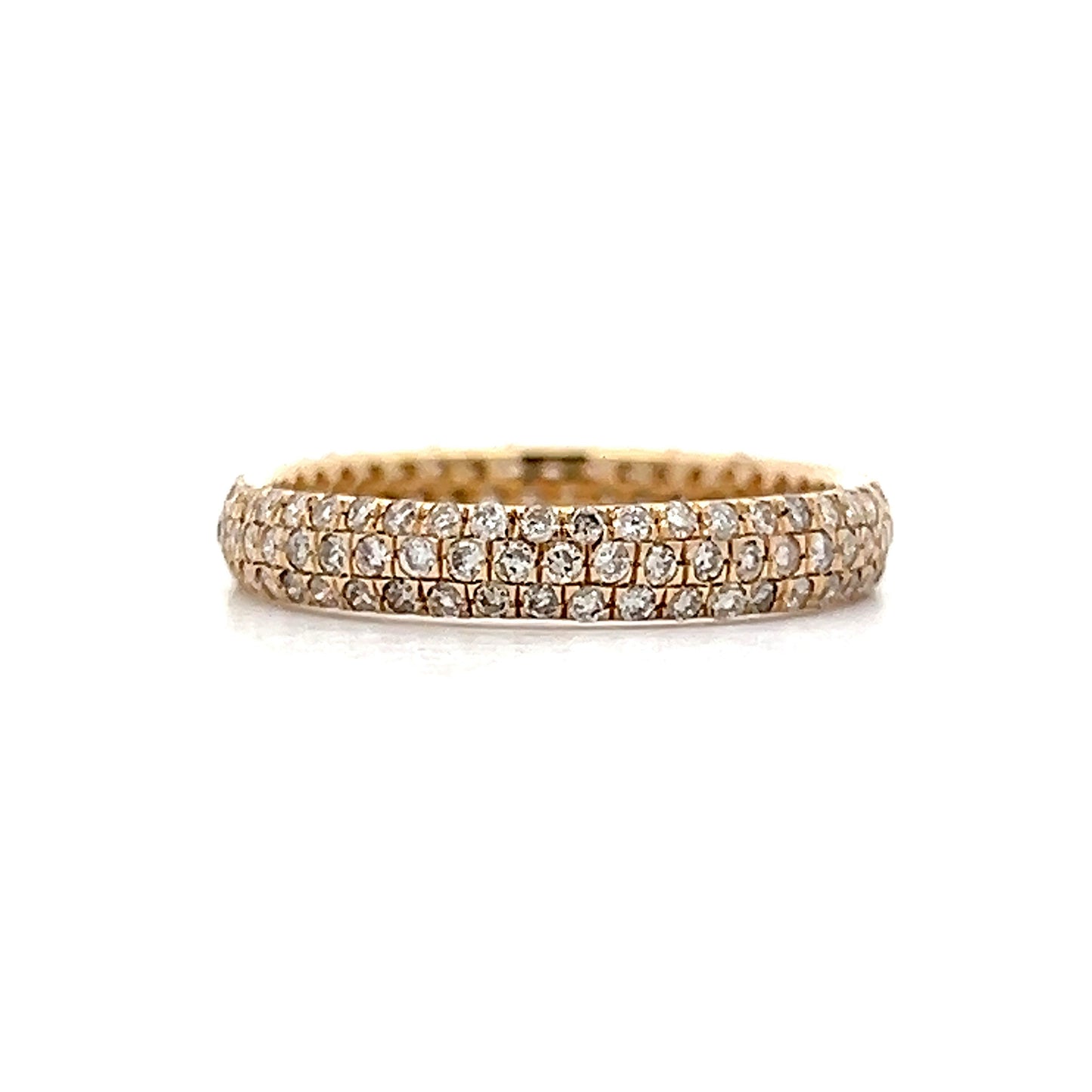 Eternity Pave Diamond Band in 14k Yellow Gold