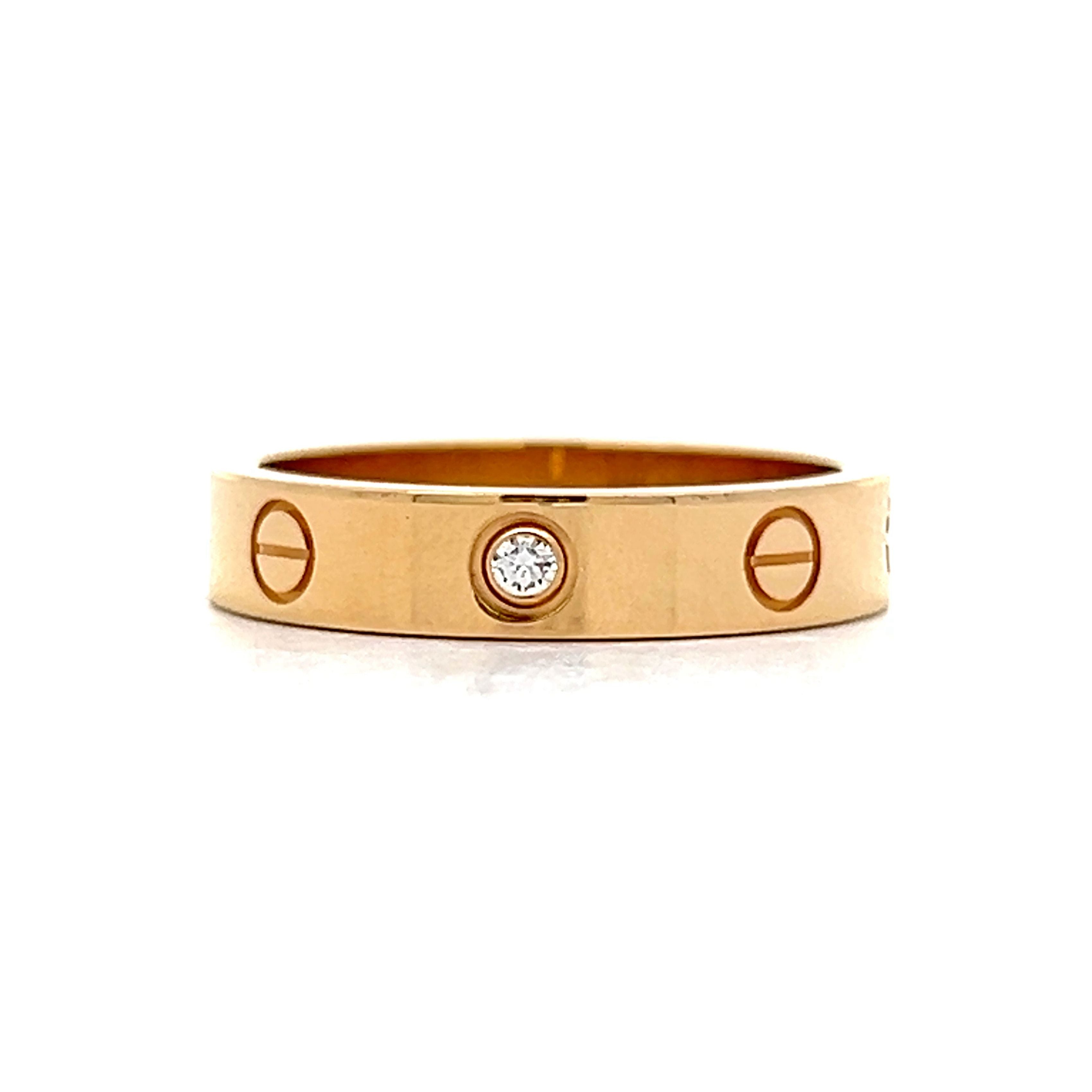 03 Cartier Love Ring in 18k Yellow Gold Filigree Jewelers