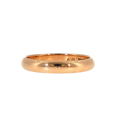 Victorian Men's Wedding Band 14k Rose Gold