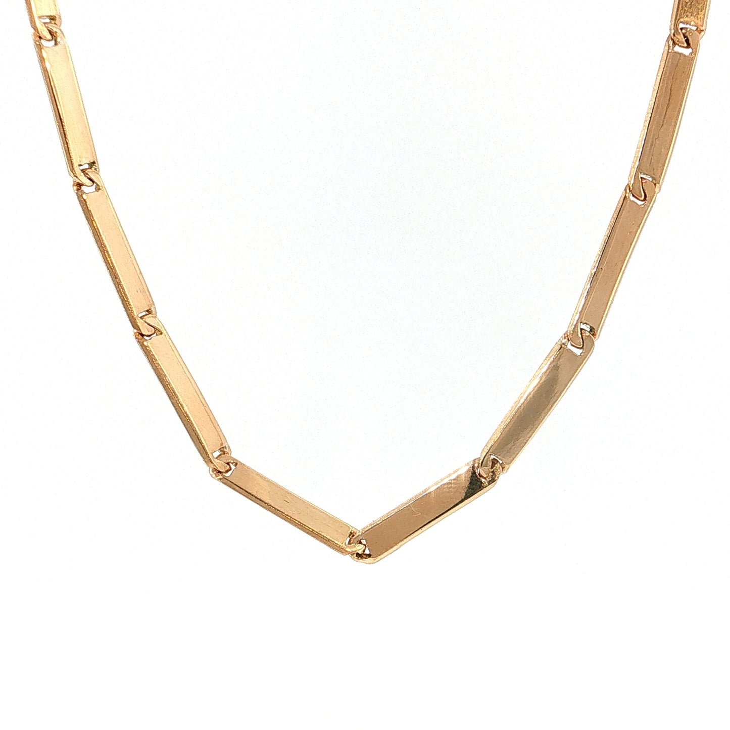 Victorian Watch Fob Chain Necklace 14k Yellow Gold