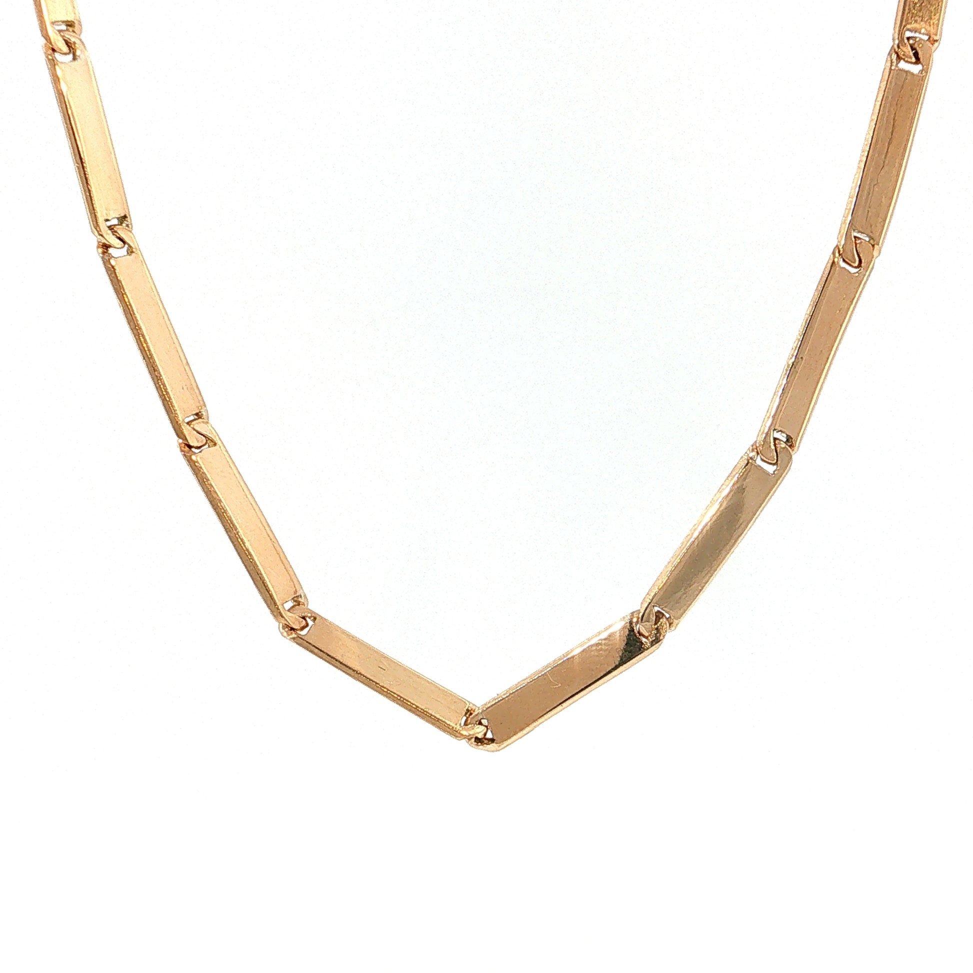 Victorian Watch Fob Chain Necklace 14k Yellow Gold
