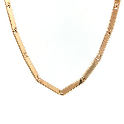 Victorian Watch Fob Chain Necklace 14k Yellow Gold