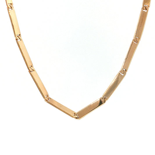 Victorian Watch Fob Chain Necklace 14k Yellow Gold