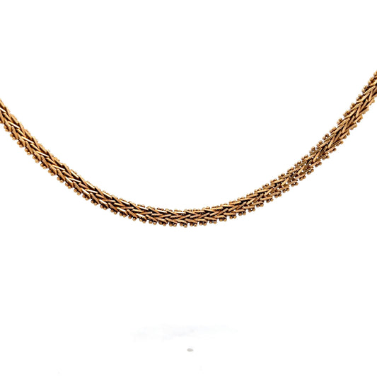 Vintage 1960s Collar Necklace in 18k Yellow Gold