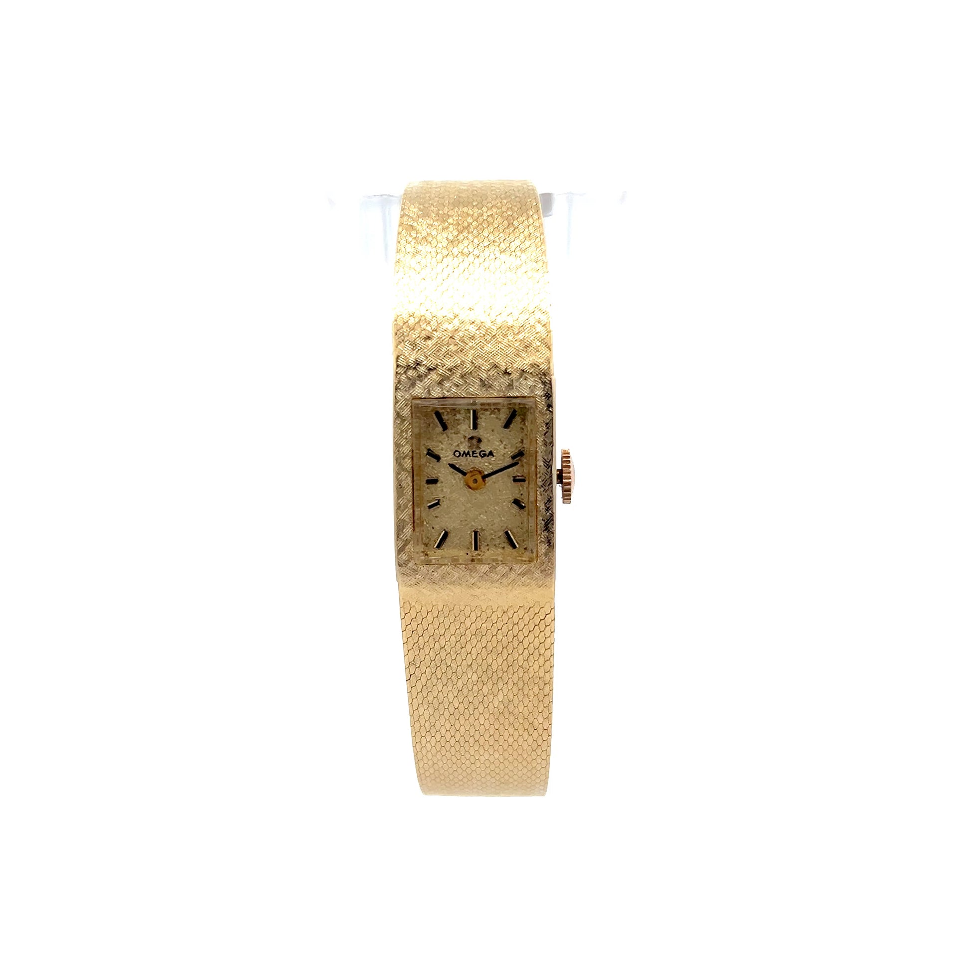 Vintage 1970s Ladies Omega Watch 8928 in 14k Yellow Gold