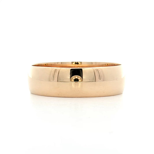 Vintage Mens 1950s 6mm Wedding Band 14k Yellow Gold