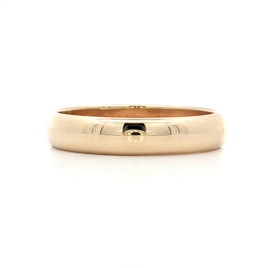 Vintage Mens 4.5mm Wedding Band 14k Yellow Gold