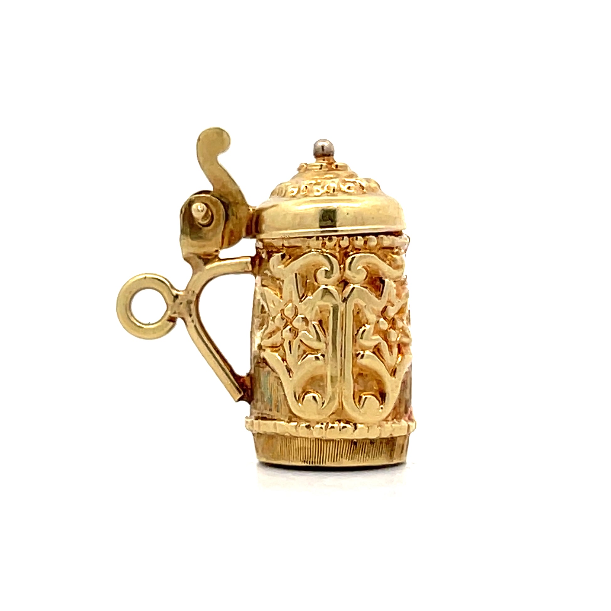 Vintage Mid-Century Beer Stein Charm in 14k