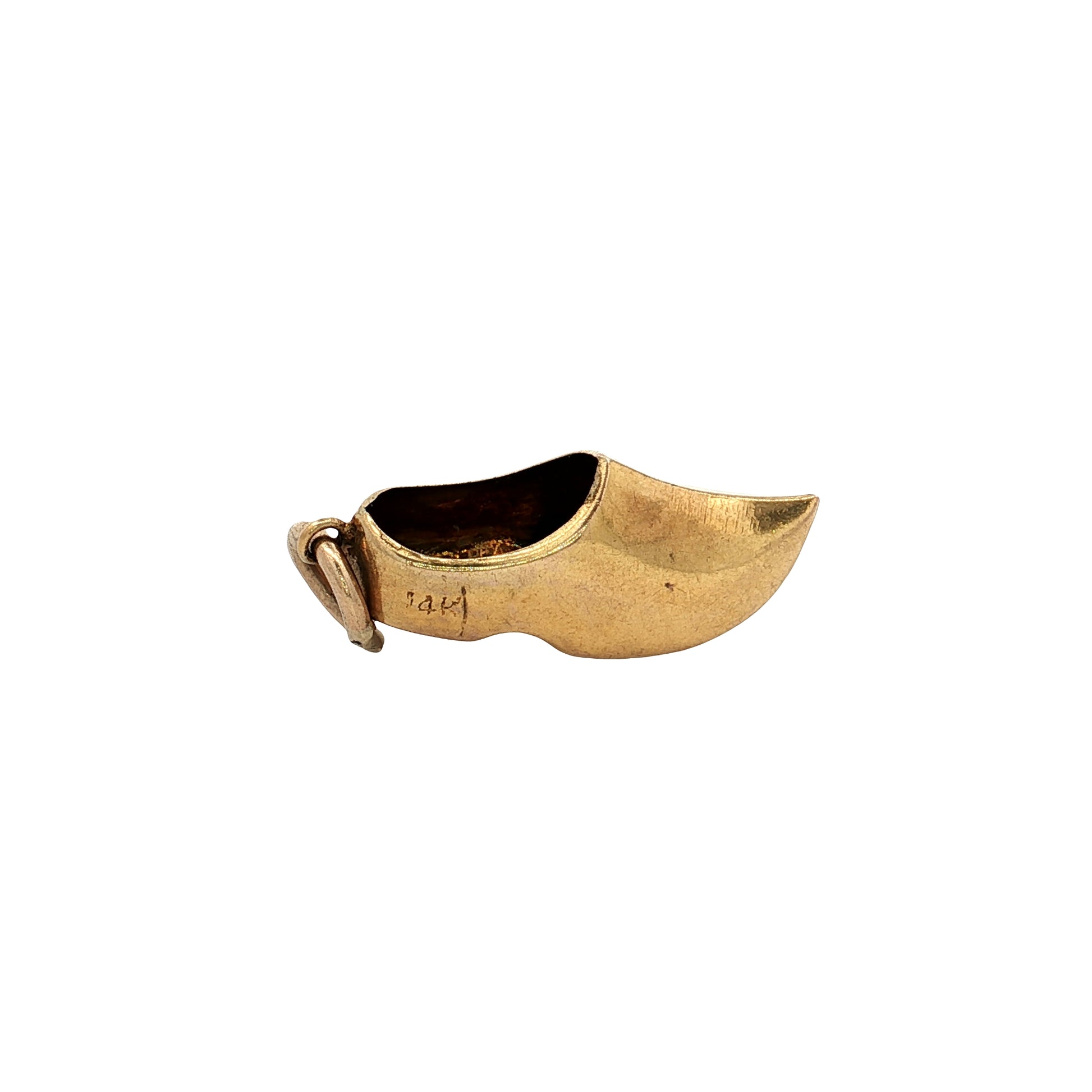Vintage Mid-Century Clogg Charm 14k Yellow Gold