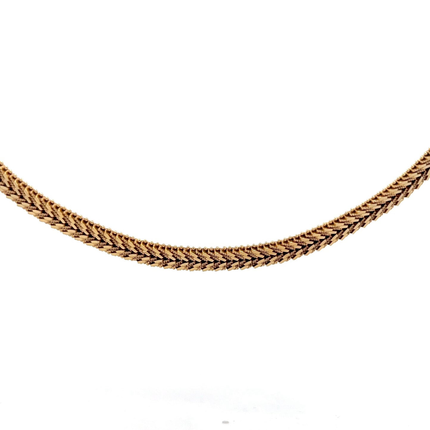 Vintage Mid-Century Collar Necklace in 18k