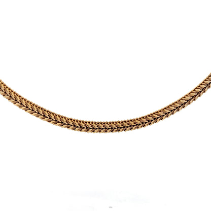 Vintage Mid-Century Collar Necklace in 18k