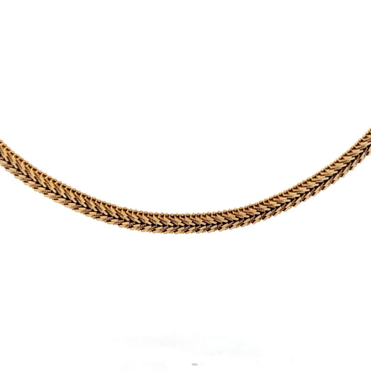 Vintage Mid-Century Collar Necklace in 18k