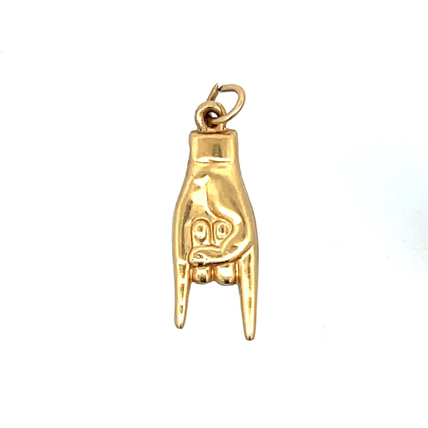 Vintage Mid-Century Figa Charm in 14k Yellow Gold